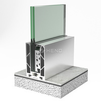 Profilés en aluminium en forme de U pour la construction de balustrades de balcon et la création de clôtures complètes en verre avec accessoires extérieurs