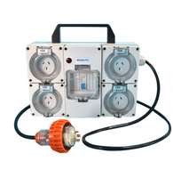 Boîtier de distribution portable australien 56SO4ELP15 pour disjoncteur AC, IP66, avec protection CB et prise commutée, avec MCB IEC