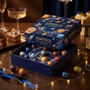 Cosmic <strong>Galaxy</strong> Themed Hard Candy <strong>Gift</strong> Box With Orbit Inner Tray Two Piece Lid &amp; Base Sweet Packaging Box for Confectionery - Product Image 5