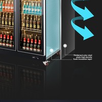 Vitrines réfrigérées verticales à température unique pour boissons