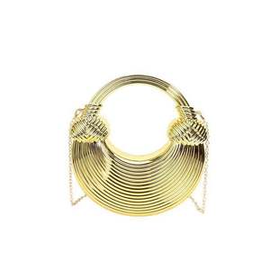 2025年新作ファッション卸売カスタムエレガントラウンドスレッドメタリックミラーアクリルハンドバッグプロムイブニングバッグ - Product Image 1