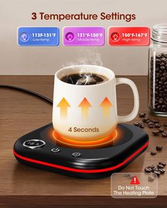 MXMZHXU TB-018 Kahve Kupa Isıtıcısı 36W Masaüstü Sıcaklık Göstergeli Ortam Işığı 1-12 Saat Zamanlayıcı 4 Saat Otomatik Kapanma Kahve Çay Süt İçin Hediye - Product Image 3