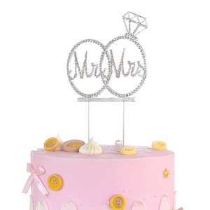 Nuevos artículos Rhinestone Letter Cake Topper <span class=keywords><strong>Mrs</strong></span> <span class=keywords><strong>Ms</strong></span> Wedding Party Cake Topper Cake Decoración - Product Image 3