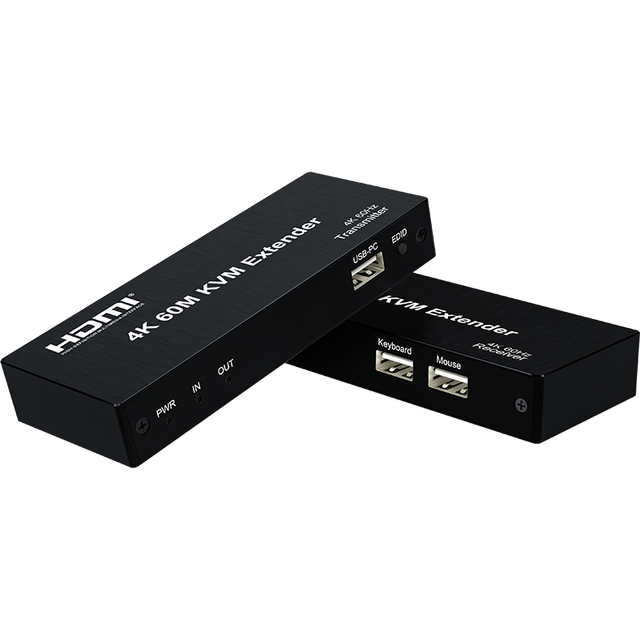 HDMI V2.0 60m Extender 2K4K UHD Single or LAN Cat5/Cat5e/Cat6 HDMI KVM EXTENDER 60M METERS
