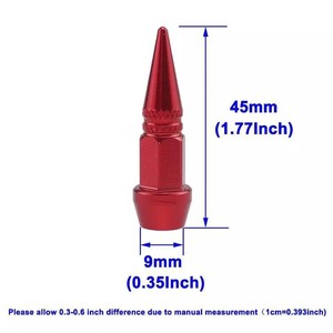 Bouchon de valve en aluminium 45mm 60mm pointu universel pour réparation et remplacement des pneus de vélo et de moto - Product Image 5