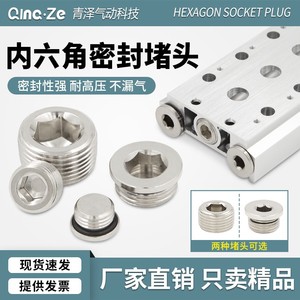 Conector hexagonal interno de acero inoxidable Qingze de 1/2, 2/3, 4/5 y 1 pulgada para colector neumático - Product Image 3
