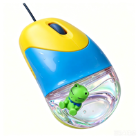 Souris à mouvement liquide 3D avec logo personnalisé et jouet intégré, design flottant à l'eau et à l'huile, pour ordinateur de bureau