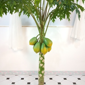 Plastique d'intérieur artificiel <span class=keywords><strong>de</strong></span> haute qualité plantes bonsaï artificielles <span class=keywords><strong>arbre</strong></span> <span class=keywords><strong>de</strong></span> <span class=keywords><strong>papaye</strong></span> 160cm - Product Image 5