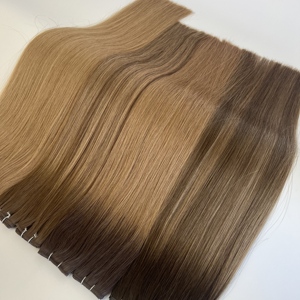 Extensions de cheveux vierges européennes Genius, teintes, double trame, fines, invisibles, à ruban adhésif, prêtes à être expédiées - Product Image 6