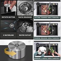 Évier de cuisine pour cuisine moderne avec bol unique en acier inoxydable 304 porte-outil pour bol unique en gros