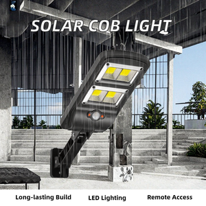 새로운 시골 64 코어 COB 원격 제어 태양열 바디 센서 통합 LED 정원용 야외 가로등 - Product Image 2