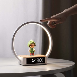 ไฟกลางคืน LED สำหรับบ้านอัจฉริยะ<span class=keywords><strong>2025</strong></span> 15W ที่ชาร์จไร้สายโคมไฟตั้งโต๊ะข้างเตียงทันสมัยนาฬิกาปลุกเซ็นเซอร์ปลุกสำหรับห้องนอน DIY - Product Image 5