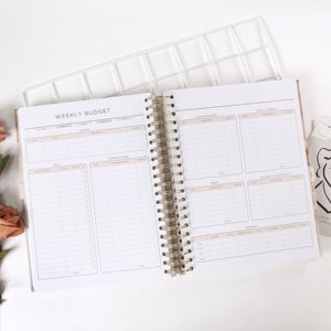 Planificateur de budget personnalisé à couverture rigide, <span class=keywords><strong>carnet</strong></span> de budget hebdomadaire, planificateur de défi d'épargne financière, <span class=keywords><strong>carnet</strong></span> à spirales - Product Image 4