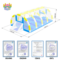 Terrain de football gonflable sur le sol AirFunPro en PVC personnalisable, installation facile, terrain de jeu à murs hauts, arène pour 20 personnes, pour adultes et enfants