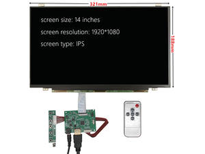 Custom 14 Inch 1920*1080 Ips Scherm Scherm Lcd Tn Monitor Besturingskaart Hd-Compatibel Voor Oranje Raspberry Pi 2 <span class=keywords><strong>3</strong></span> 4 - Product Image 2