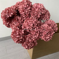 B-798 Bunga Hydrangea Pink Tua Berkualitas Tinggi, Dekorasi Pernikahan Buatan, Perlengkapan Dekorasi Pernikahan, Hydrangea Palsu untuk Dekorasi Pernikahan