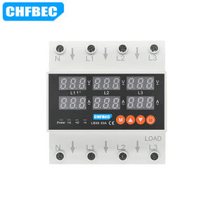 Rail Din 3 Phase 3 P + N Réglable Sur Sous Tension Limite Courant Protection Relais Protecteur <span class=keywords><strong>SYN</strong></span> ASYNC Synchrone Asynchrone - Product Image 1
