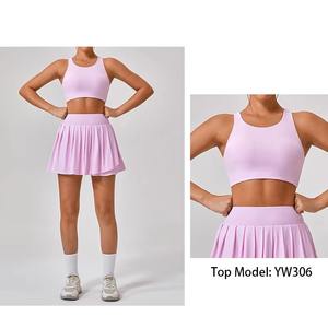 TN1870 Mayoristas Ropa Deportiva de Alta Calidad para Mujer Gimnasio Fitness Vestido de Yoga de Cintura Alta Falda de Tenis para Chicas Faldas de Tenis - Product Image 2