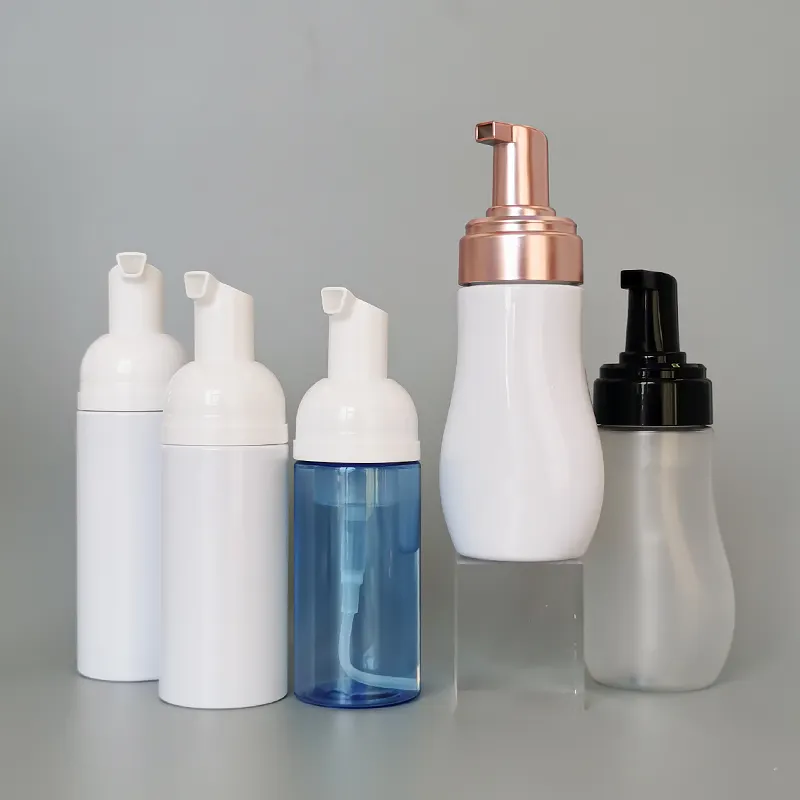 Proses Produksi Botol Plastik Macaroon 10-300Ml Kosmetik dengan Tutup Emas Mawar Emas Kosmetik Creme Berbusa Botol Pet