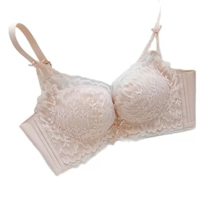 Sujetador elegante de encaje con aros, copa completa push-up, tirantes ajustables, espalda en Y y cierre de tres corchetes para mujer - Product Image 5