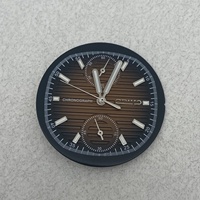 Modification de montre : Cadran de 30,5 mm avec index lumineux verts en alliage de cuivre, compatible avec boîtier de montre à quartz de 41 mm et mouvement VK61