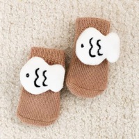 Chaussettes pour chien, motif animal sportif, design de poupée 3D, antidérapantes, respirantes, lot de quatre