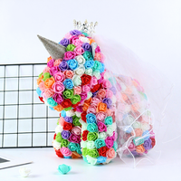 Kustomisasi Bunga Abadi Pe Flower Unicorn Hadiah untuk Gadis Hari Valentine Pacar Istri Cinta Kehidupan Ulang Tahun