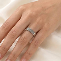 Bague en platine populaire MaiYi en gros, bijoux fins, bague personnalisée pour homme, bague éternité commémorative avec empreinte digitale sur mesure