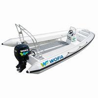 Bateau pneumatique RIB en alliage d'aluminium et PVC pour 4 personnes, pêche, transport aquatique, tourisme, réservoir de carburant spécial