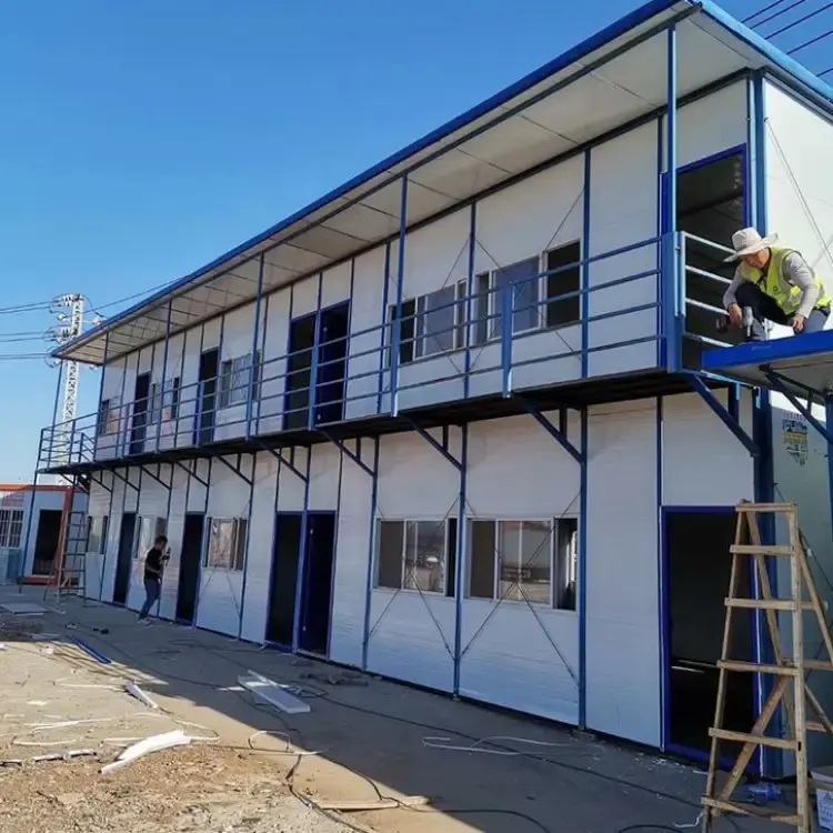 Rumah Kontainer Rumah Cetak Timbul Kustom dengan Kamar Mandi Sebuah Dapur untuk Rumah Prefab Kabin Klinik Di Sousdyke Di Guyana