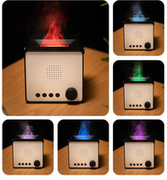 Flamme arôme diffuseur huile essentielle Air feu humidificateur sans fil Portable aide au sommeil Bluetooth haut-parleur blanc bruit lecteur