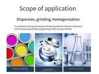 Homogénéisateur de laboratoire à cisaillement élevé pour crèmes cosmétiques, lotions, émulsions et liquides chimiques, avec moteur sans balais 220V, machine de mélange