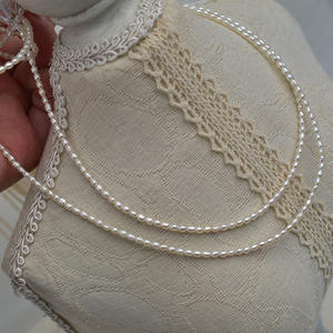 Perlas de Agua Dulce Naturales de Alto Rendimiento, Mini Perlas de 2.5mm, Perlas de Mijo, Accesorio para Manualidades, Hilo de 39 Pulgadas - Product Image 2