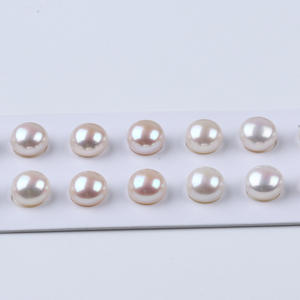 Cuentas de Perlas de Agua Dulce Naturales de Zhuji, Blancas y Rosas, Cuentas Sueltas para DIY, Anillos, Pendientes, Cuentas Mantou, Medias Perforadas - Product Image 4