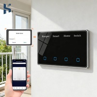 Interrupteur mural intelligent à écran tactile LED en verre, norme américaine, pour l'automatisation de la maison et du bureau