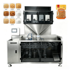 Machine d'emballage automatique pour figues, noix et fruits secs, avec remplissage et scellage de sachets préformés à fermeture éclair (Doypack), idéale pour les petites entreprises - Product Image 1