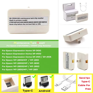 Réinitialiseur de puce de réservoir de boîte de maintenance C9344 pour <span class=keywords><strong>Epson</strong></span> L3560 L3550 L5590 <span class=keywords><strong>XP</strong></span>-2100 2105 3100 4100 <span class=keywords><strong>4105</strong></span> 2810 Réinitialiseur de puce de maintenance - Product Image 2