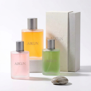 Aikun Colorful Glass Fragrance Bottles Frosted Rectangular <b>Spray</b> Perfume Gift <b>Set</b> For Beauty Retail Wholesale Supply Brand - Product Image 1