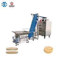 Diviseur de pâte automatique haute capacité avec élévateur et convoyeur, moteur en acier inoxydable de qualité alimentaire, capacité de 200 kg pour beignets, tortillas, pita