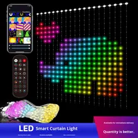 Vente chaude IP65 Étanche RVB Fantaisie Rideau Lumières Smart App Contrôlé LED Chaîne Atmosphère De Noël Transfrontalière