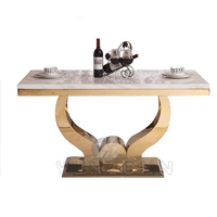 Meubles de table de mariage modernes en acier inoxydable doré pour banquets, événements, hôtels, fêtes, salles à manger, salons, utilisation en extérieur