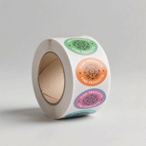 Autocollants personnalisés pour emballage de boîtes cosmétiques, rouleau brillant, estampage à chaud, feuille d'or rose, étiquettes autocollantes, papier de soie - Product Image 5