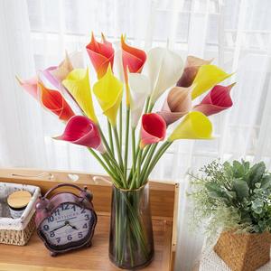 Fleur artificielle de lys calla vert, plante de simulation, vente en gros de fleurs artificielles pour décorations de mariage - Product Image 1