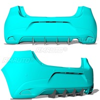 Car Rear Bumper Spoiler Lip Diffuser Modification Part For Mazda 2 Hatchback 2015-2017 Bumper Protector Cover Car Accessories