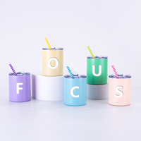 USA RTS 10 OZ Blanc Sublimation Gobelet Blancs Multi Macaron Couleurs Mat Vide Gras Mignon Violet Vert Extérieur Tasses Sous Blancs