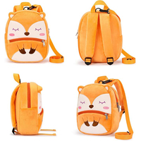 Sac à dos en peluche renard à bas prix, rembourré en coton PP, sac doux en peluche renard pour tout-petits, cadeau de vacances pour enfants