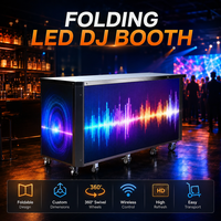 Écran LED mobile avec déplacement pratique, cabine DJ LED pliable pour événements, expositions, bars, clubs, scènes