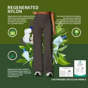 Leggings Sportivi Oner di Alta Qualità, a Vita Alta, Gamba Dritta, Tinta Unita, per Palestra, Allenamento, Yoga, Pantaloni Sportivi da Donna a Gamba Larga - Product Image 5