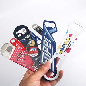 Stainless Steel Straight Plate Bottle Opener Custom <strong>Dip</strong> Plastic Printing Color Beer Bottle Opener Custom New Home Bottle Opener - Product Image 2