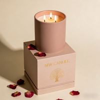 Bougie d'aromathérapie artisanale de luxe en cire de soja naturelle, écologique, parfum premium, emballage cadeau pour les fêtes de Pâques, pour la maison et le spa